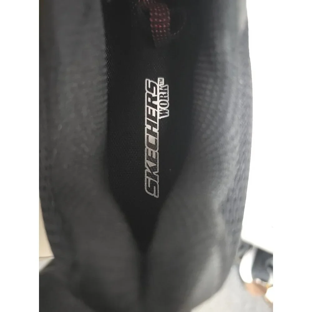 Skechers Women's Steel Toe Steel Plate Athletic Work Shoes 99997000 Black Red 6M - Picture 5 of 8